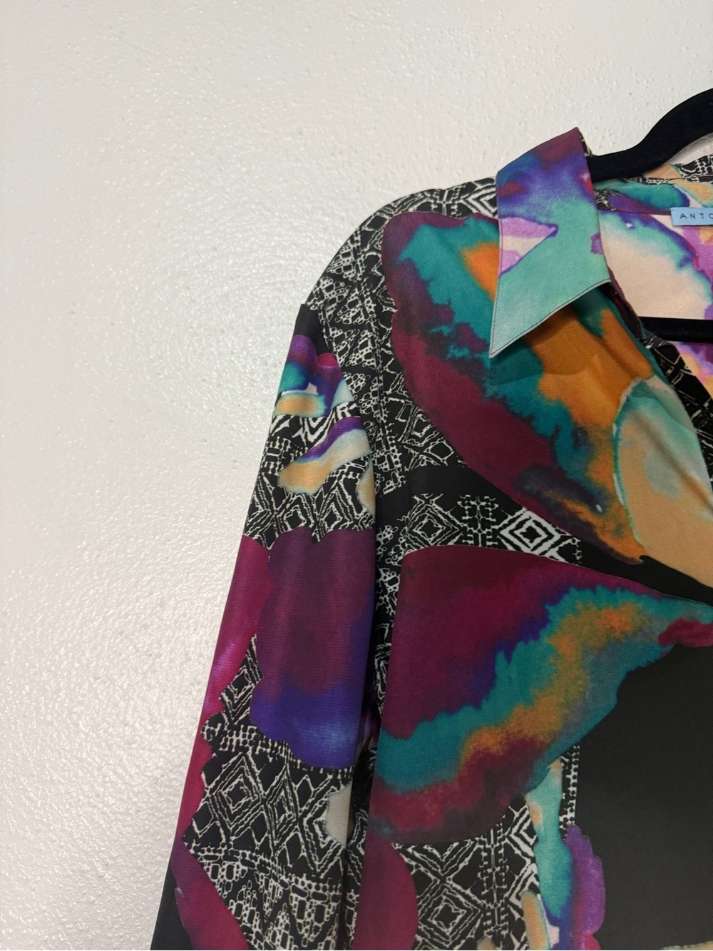 Antonio Melani Vibrant Floral Button-Front Tunic Dress. Sz 10. - Picture 3 of 10